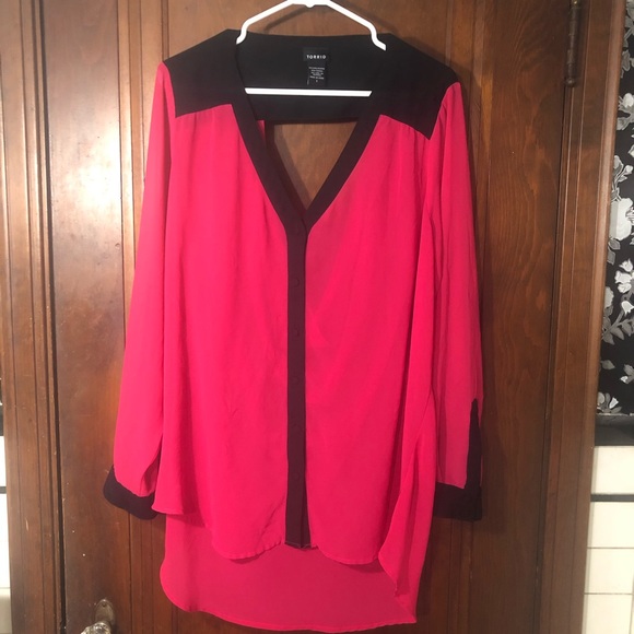 torrid Tops - Torrid magenta open back top size 1